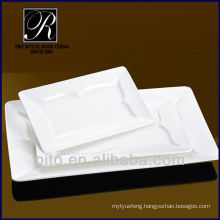 P&T chaozhou factory porcelain rectangular plate, meat plate, restaurant dinner plate set